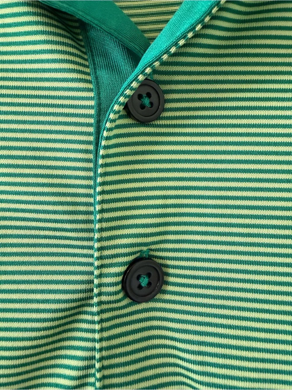 Adidas Golf Climacool Striped Performance Polo Shirt Green Men’s Large